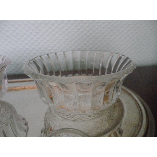 Metal Jam/Honey Set in Glass and Treated Metal, 1970s, Set of 7 For Sale - Image 7 of 15