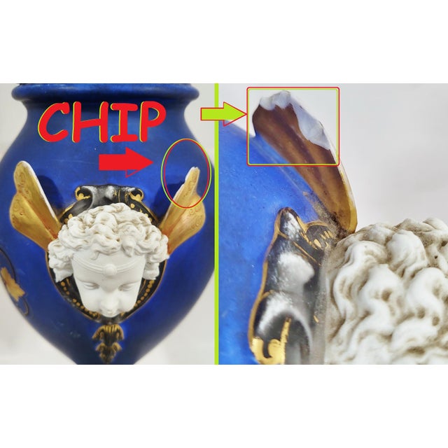 Pair French Early 19th C Paris Porcelain Vases as Lamps by Nast Dagoty For Sale - Image 12 of 13