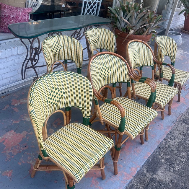 old maison chair ② Late 20th Century Set of Six Vintage French Maison J Gatti