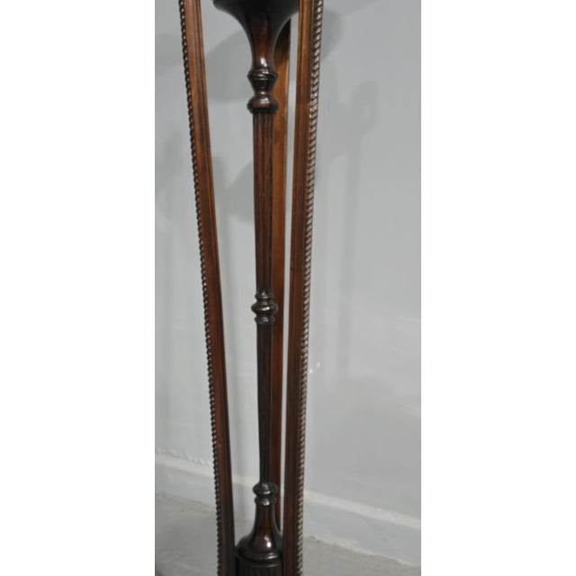 Brown Mahogany Torchere Pedestal Stands, 1910s, Set of 2 For Sale - Image 8 of 16