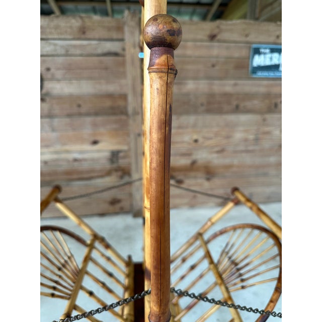 Early 20th Century Early 20th Century English Bamboo Aesthetic Movement Fold Up Magazine Rack For Sale - Image 5 of 12