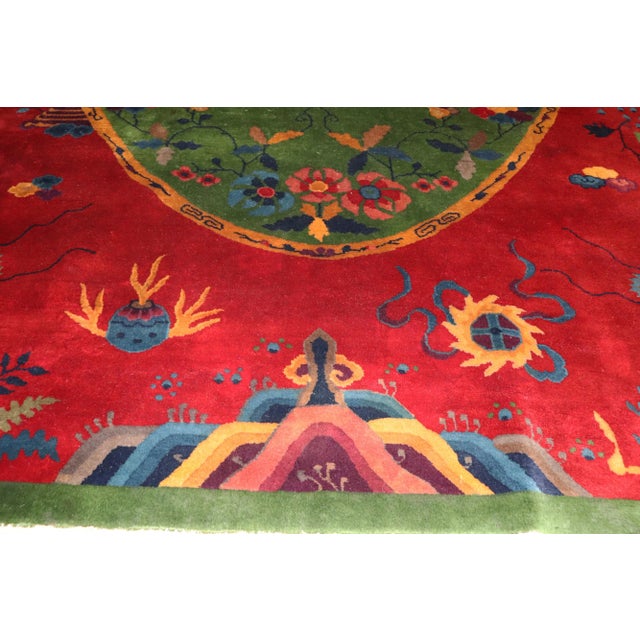Antique Dragon Art Deco Chinese Rug For Sale In Chicago - Image 6 of 11