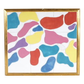 Framed Ceramic Arwork by Jan Snoeck, Netherlands, 1990s For Sale