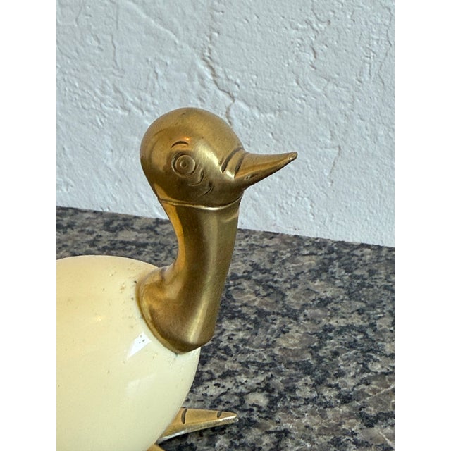 Mid-Century Brazilian Bronze and Resin Duck Sculpture, 1960s For Sale - Image 10 of 12