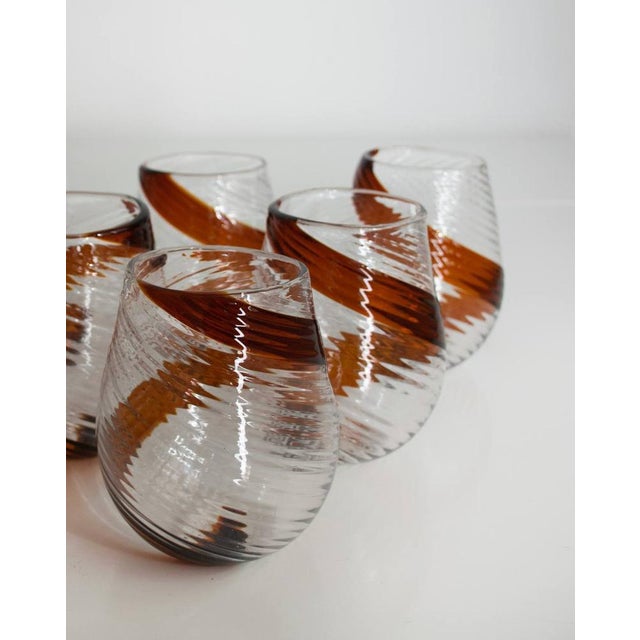 Brown Italian Whiskey Drinking Glasses by Maryana Iskra, Set of 6 For Sale - Image 8 of 16