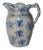 19th Century Lady Liberty Blue Sponge Ware Pitcher For Sale