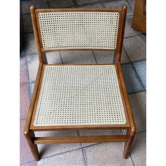 Brown Set of Side Chairs in the Style of P. Jeanneret For Sale - Image 8 of 12