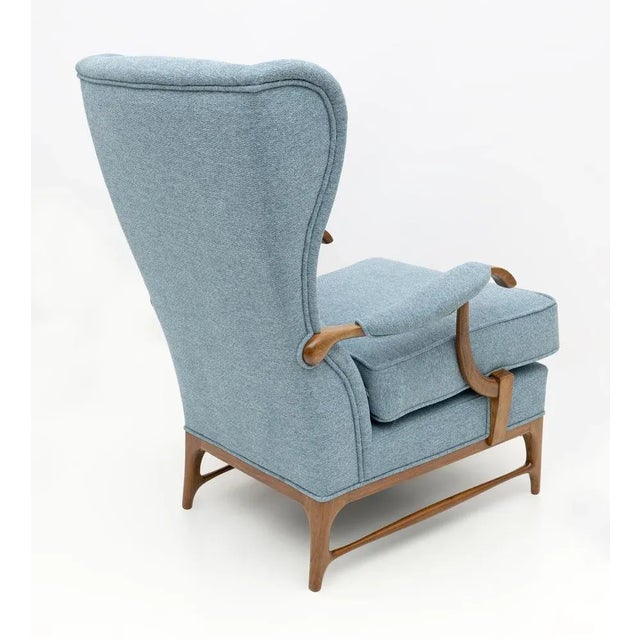 Wood Set of Mid-Century Modern Italian Bouclè Armchairs by Framar, 1950s For Sale - Image 7 of 8
