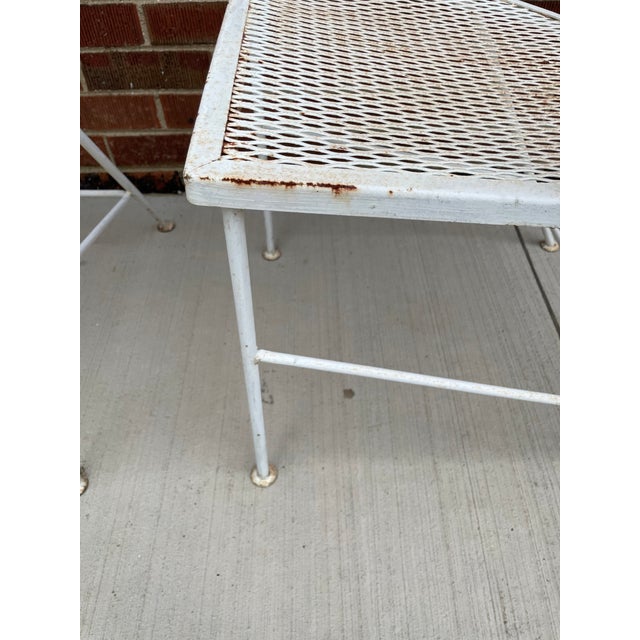 White 1960s Set of 4 Attributed Woodard Salterini MCM Barrel Back Patio Dining Chairs For Sale - Image 8 of 11