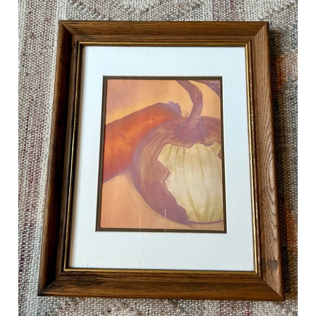 Vintage Carrot and Onion Still Life Print, Framed For Sale - Image 12 of 12