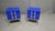 Royal Blue Pair of Blue Glass Bedside Tables Made in Italy Justfurnituress Designer For Sale - Image 8 of 12