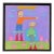 Original Acrylic Folk Art Painting Done My Renowned Key West Artist 'Sheltering Love' For Sale