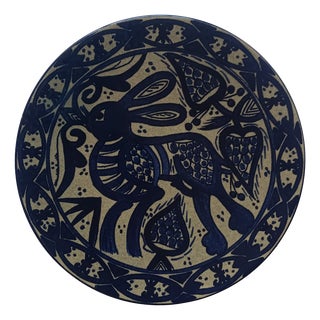 Wall Ceramic Plate in Gothic Style from Paterna Maiolica d'Art, 1970s For Sale