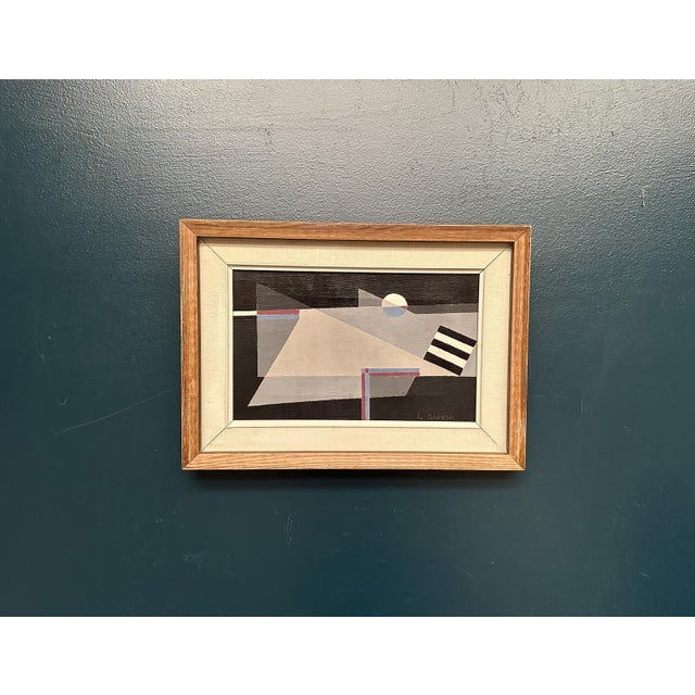 Lars. Gideon, Abstract Composition, 1960s, Oil on Canvas, Framed For Sale - Image 10 of 18