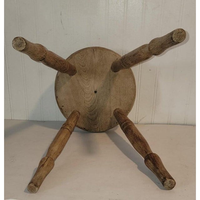 Folk Art 19thc Adirondack Milk Stool For Sale - Image 3 of 4