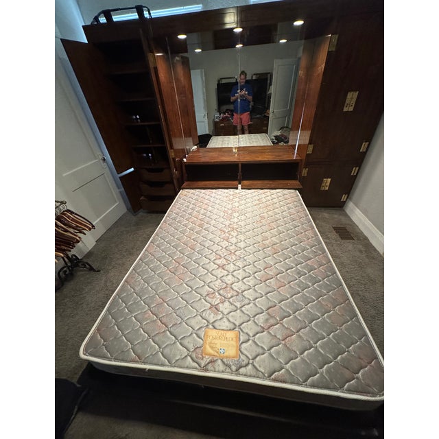 Brown 1960s Henredon Campaign Style Bedroom Set For Sale - Image 8 of 11