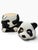 Vintage Kawaii Panda Bear Mother & Baby Ceramic Cookie Jar For Sale - Image 4 of 6