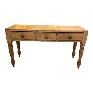 Late 1800’s Pine Entry/Sofa Table For Sale