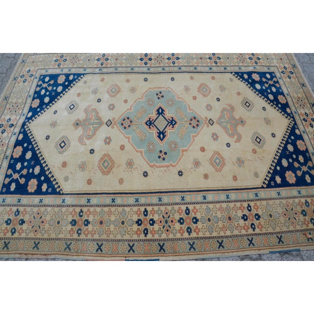 1960s 6x8 Bohemian Turkish Wool Rug For Sale - Image 5 of 11