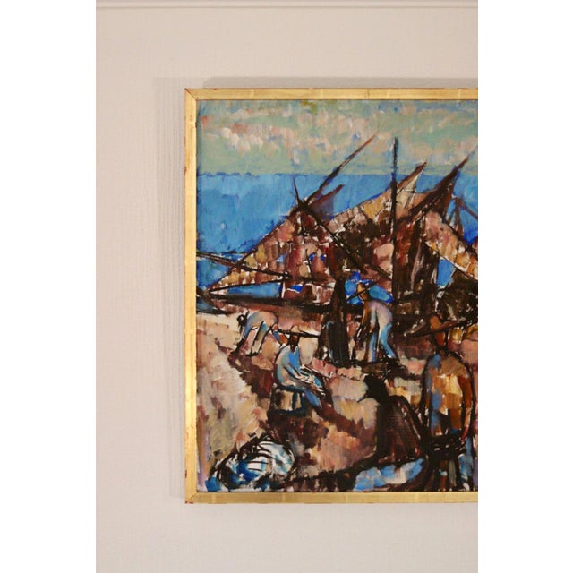 Lennart Andersson, Boats, 1959, Oil on Canvas, Framed For Sale - Image 8 of 18