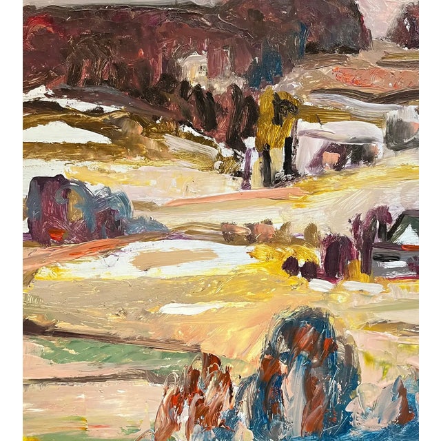 Jean Krille, Landscape 117, Oil on Masonite For Sale - Image 7 of 9