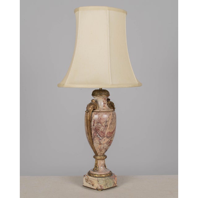French Marble and Ormolu Table Lamp For Sale In Orlando - Image 6 of 14