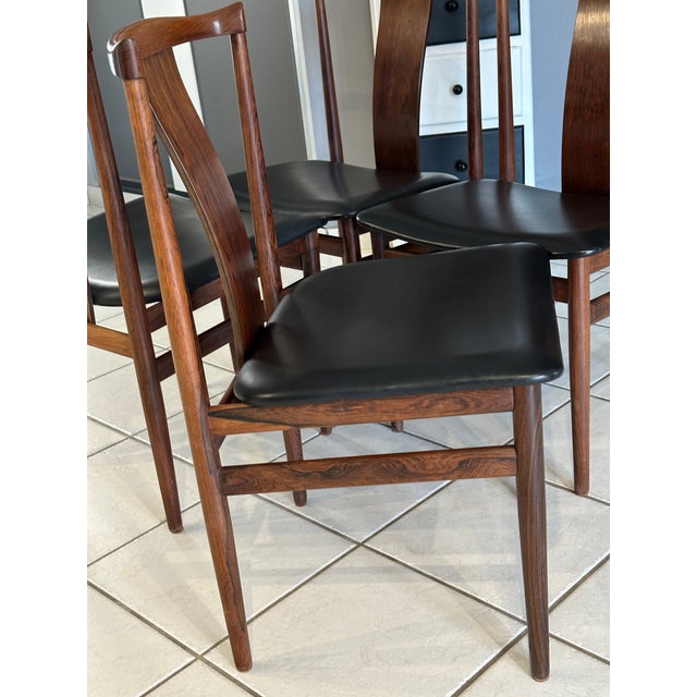 Wood Vintage Danish Rosewood Chairs by Henning Sorensen, 1960s, Set of 4 For Sale - Image 7 of 18