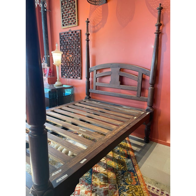 Wood Early 20th Century Anglo Indian Rosewood Bed For Sale - Image 7 of 11