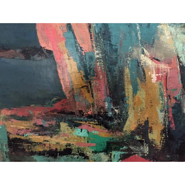 Framed Abstract Painting by C.C Wang For Sale - Image 4 of 6