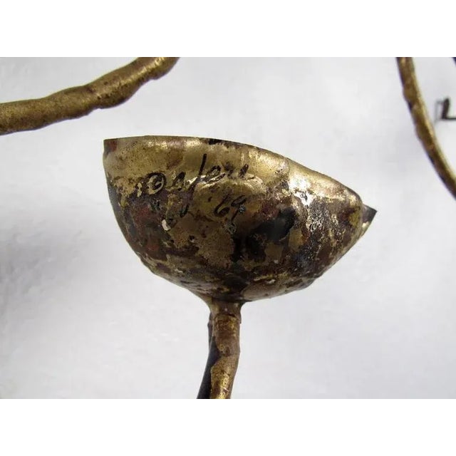 Curtis Jere Curtis Jere Mid-Century Sculptural Candle Wall Sconce For Sale - Image 4 of 5