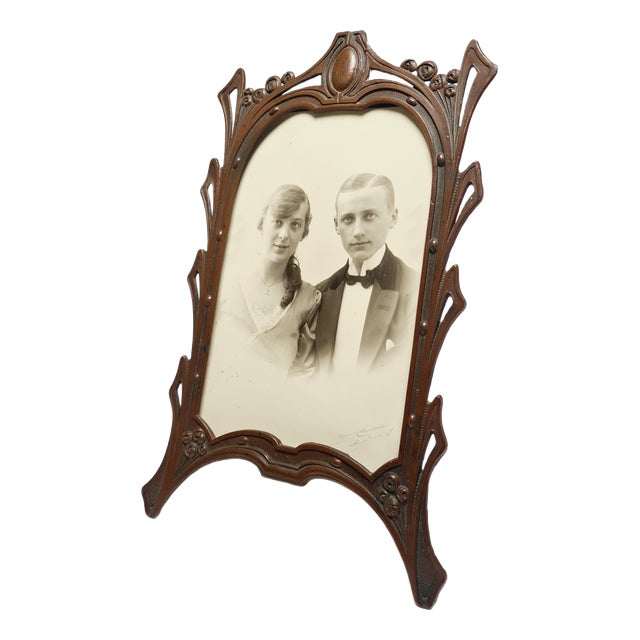 Art Nouveau Tin Frame, France, 1950s For Sale
