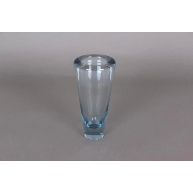 Vintage Blue Glass Vase by Per Lütken for Holmegaard For Sale - Image 3 of 4