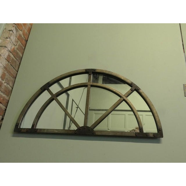 1970s Industrial Arch Top Window Mirror, 1970 For Sale - Image 5 of 7