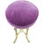 Purple Late 20th Century Individual Round Purple Velvet and Brass Barstool For Sale - Image 8 of 12
