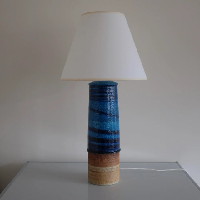 1960s Large 1960s Stoneware Table Lamp by Inger Persson For Sale - Image 5 of 6