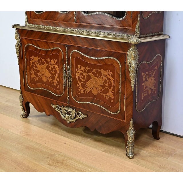 Louis XV Style Two-Body Bookcase, Late 19th Century For Sale - Image 15 of 18
