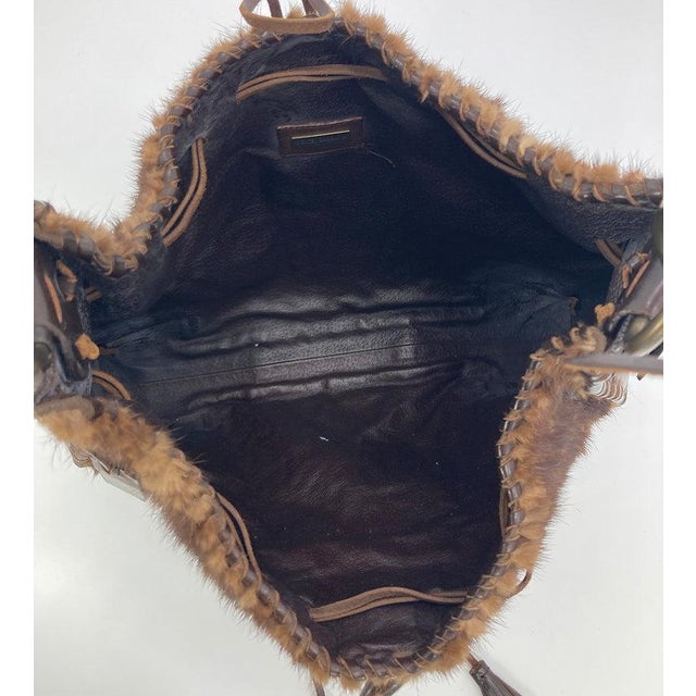 Mid 20th Century Dolce and Gabbana Brown Mink Fur Shoulder Bag For Sale - Image 10 of 11