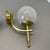 Gold Minimalist Brass and Glass Ball Wall Light Sconces, Italy 1970s, Set of 2 For Sale - Image 8 of 17
