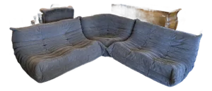 Michel Ducaroy for Ligne Roset Togo Sectional, Alcantara Chic