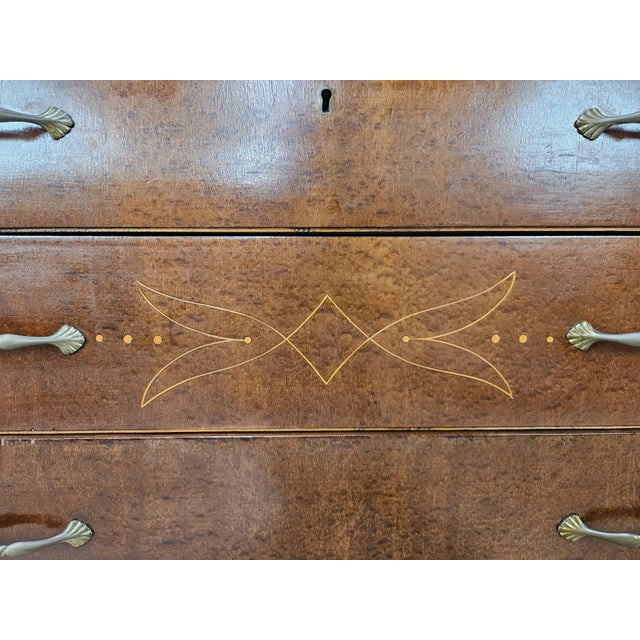 Vintage Six-Drawer Oak Chest of Drawers with Glass Top, 1960 For Sale - Image 10 of 18