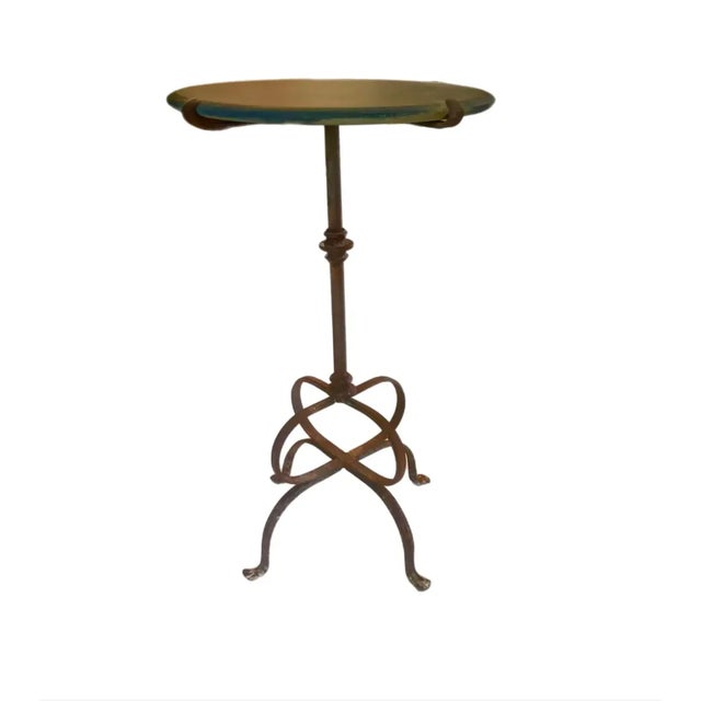 Metal 19th C. French Slate Top Drinks Table or Side Table For Sale - Image 7 of 9