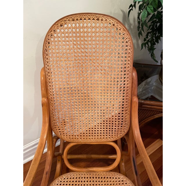 1970s 1970s Boho Vintage Bentwood Rocking Chair For Sale - Image 5 of 7