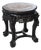 Antique Chinese Foliate Carved Rosewood Rouge Marble Top Stand C1920 For Sale