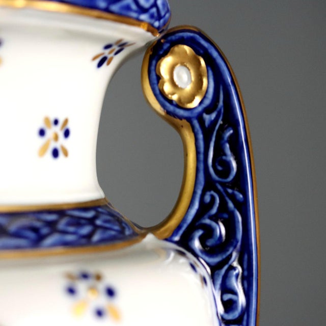 Ceramic Vintage Vases in Sèvres Porcelain, France, 20th Century, Set of 2 For Sale - Image 7 of 10