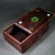 Asian Carved Rosewood Jewelry Box With Jade Medallion & Turquoise Inlay For Sale - Image 3 of 9