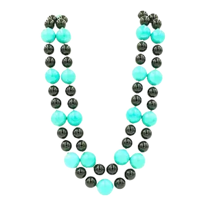Onyx and Turquoise Bead Necklace