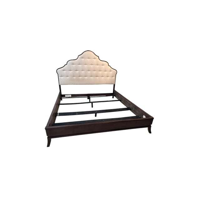 2010s Drexel Heritage King Bed With Tufted Headboard For Sale - Image 5 of 11