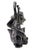 Modern cubist bronze cello player sculpture with a dark patinated finish, inspired by early 20th-century Cubism and...