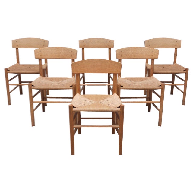 J39 Dining Chairs by Børge Mogensen for FDB Møbler, 1947, Set of 6 For Sale