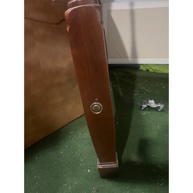 Ethan Allen 18th Century Collection Banded Mahogany King Size Four Poster Bed For Sale In Dallas - Image 6 of 14